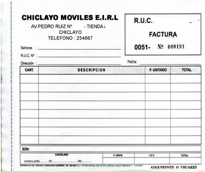 recibo de venta