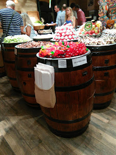 "Candy sweets" kept in Wine casks in a shop in Dubrovnik old town.