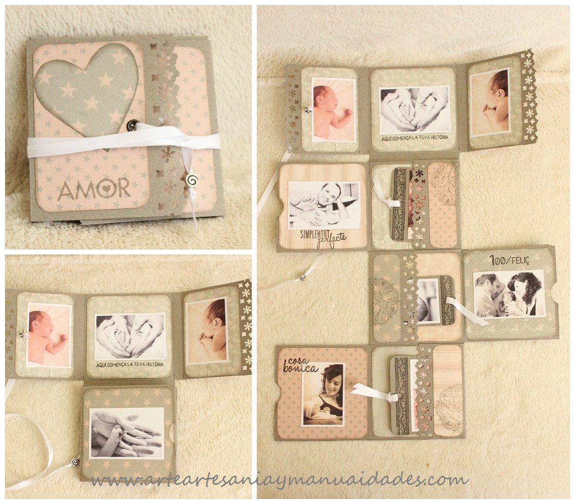 Arte, Artesania y Manualidades Mini álbum fold scrapbooking 'Sweet Baby'