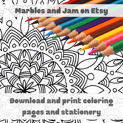 Coloring Pages and Stationery on Etsy