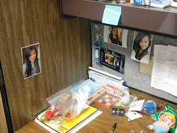 My pictures, notes, and gifts are proudly displayed on his desk. Man, I love him so much.