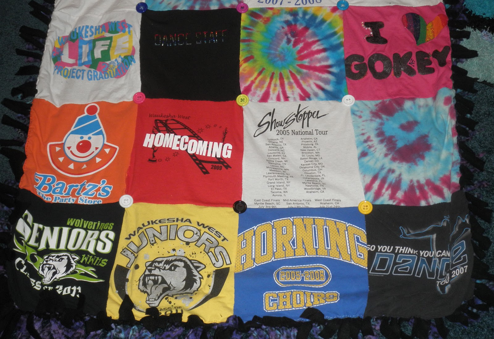 Caroline's Creations and Crafts TShirt Tie Blanket/Quilt