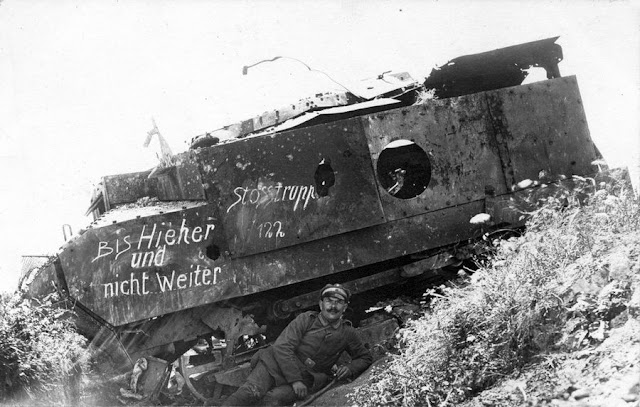 German soldier destroyed French tank, Schneider CA1