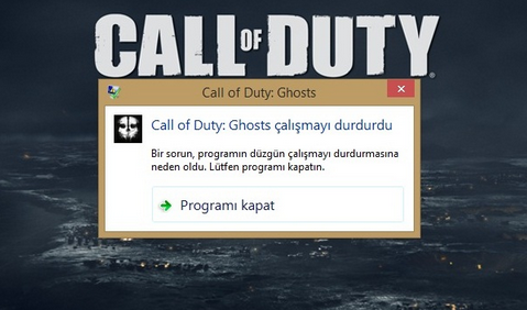 Call of Duty: Ghosts Çalışmayı Durdurdu Hatasının Çözümü
