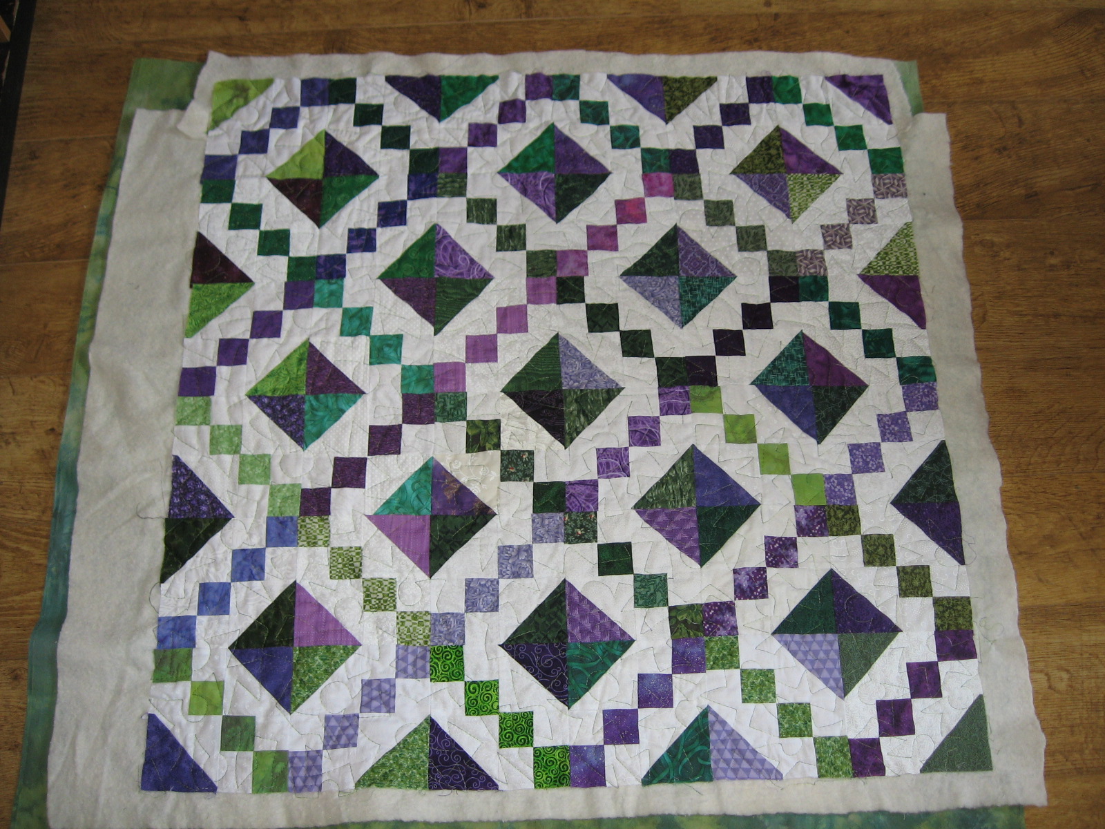 Kate's Quilting (and other arty stuff) Green and Purple Baby Quilt