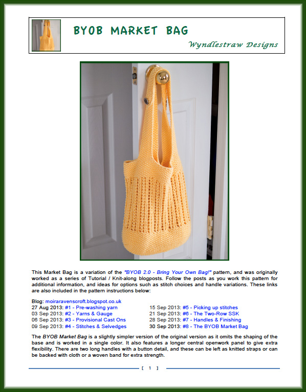 Wyndlestraw Designs Market Bag Knitalong 8 The BYOB Market Bag