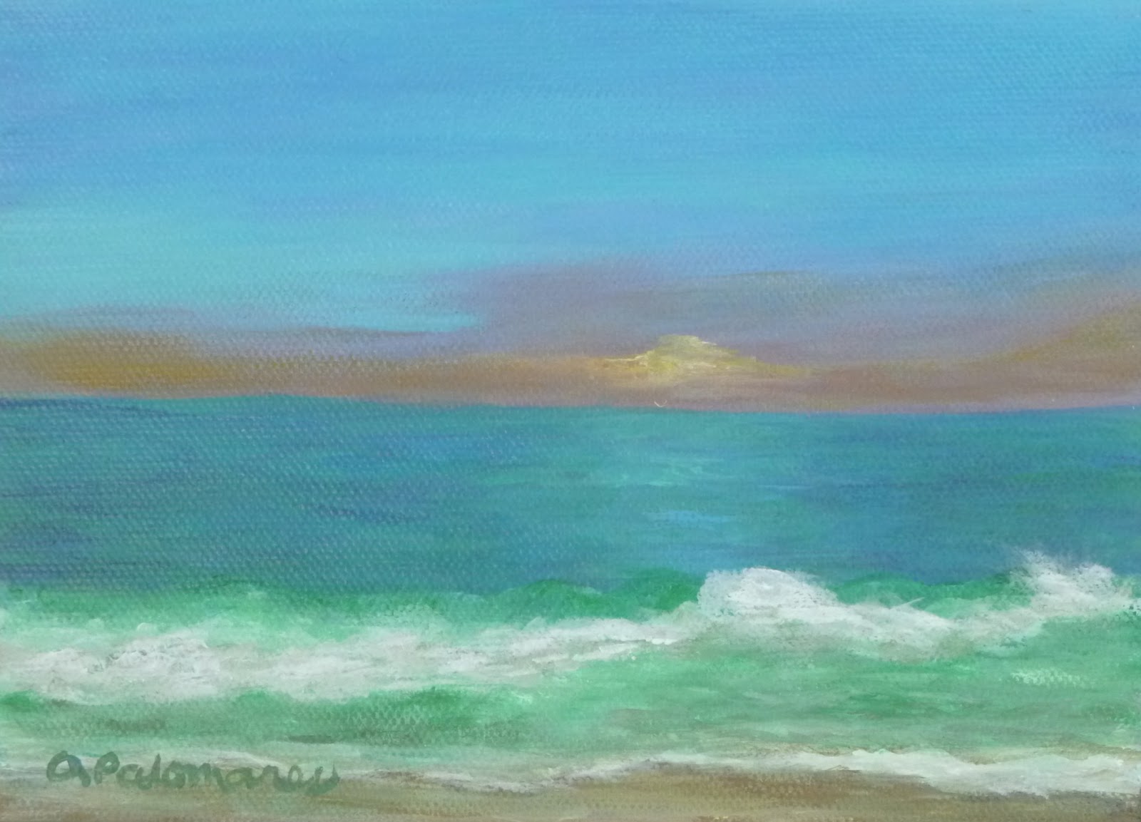 Acrylic Beach Painting