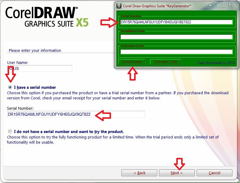 corel draw x3 version 13 serial number