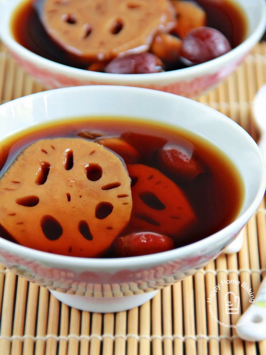 Happy Home Baking Luo Han Guo with Lotus Roots dessert 罗汉果莲藕甜汤