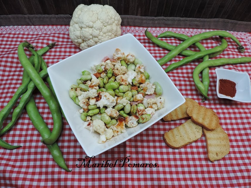 Ensalada De Coliflor Y Habas.
