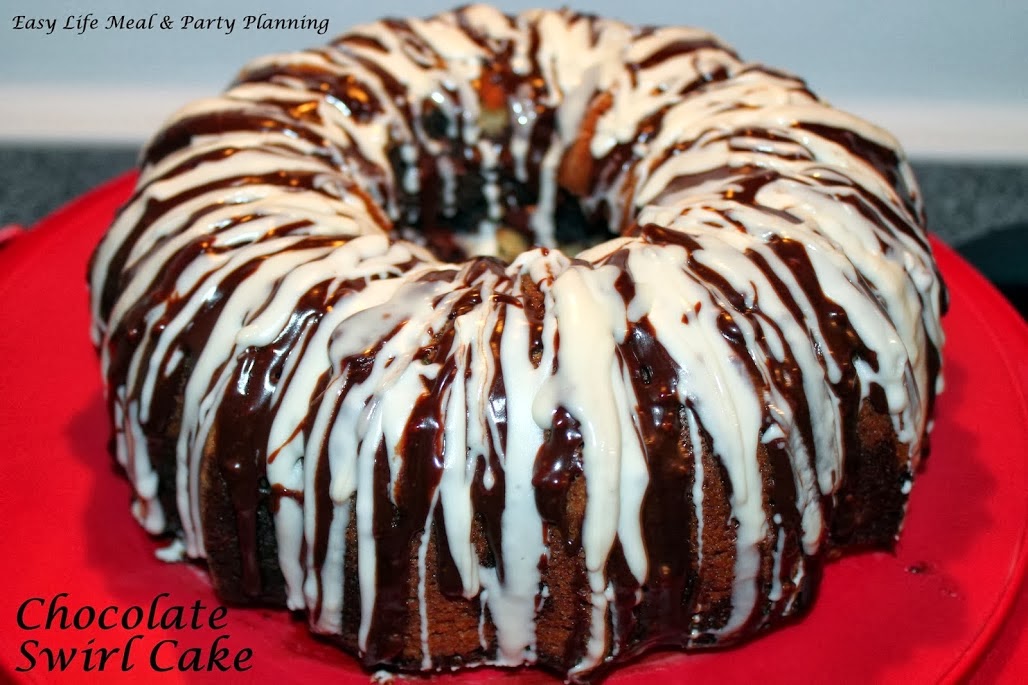 Easy Life Meal and Party Planning Chocolate Swirl Bundt Cake