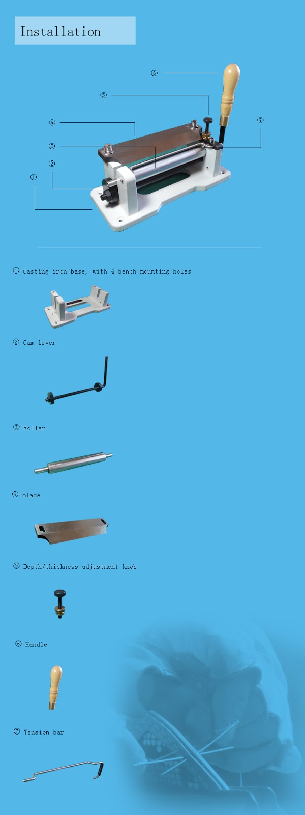 Heavy duty industrial sewing machines: Leather skiver leather splitter