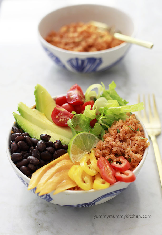 Mexican Rice Rainbow Bowls | Yummy Mummy Kitchen | A Vibrant Vegetarian ...