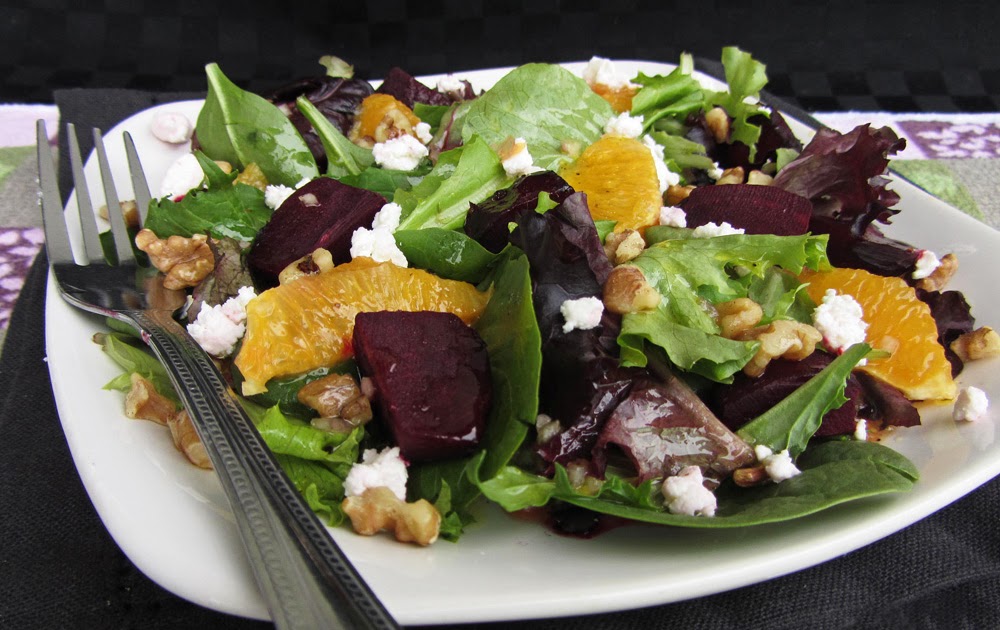 Roasted Beet and Orange Salad with Citrus Dressing Once Upon a