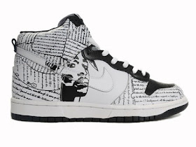 High Tops Nike SB Dunk : Nike SB Dunk Custom Tupac Amaru Shakur Shoes White Black