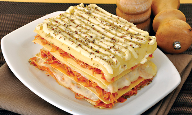 Lasanha de frango cremosa light - Culinária diet e light