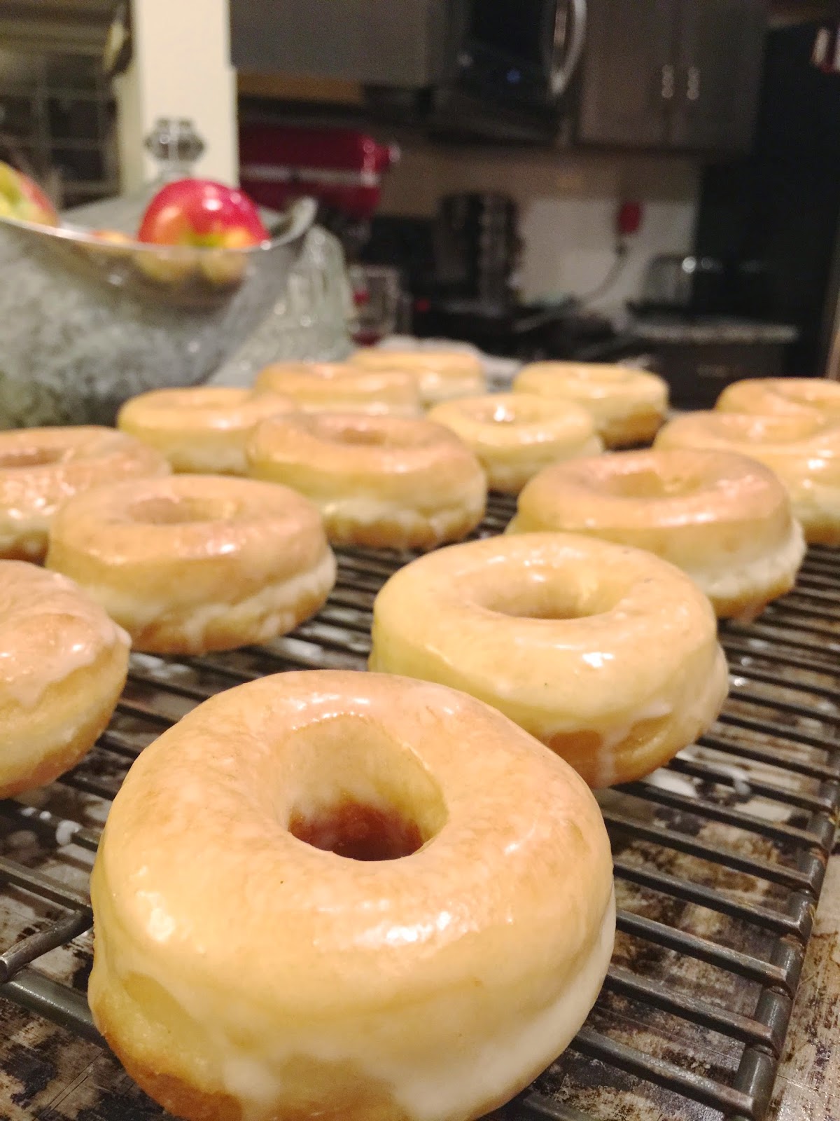 Thyme In Our Kitchen Glazed Yeast Doughnuts