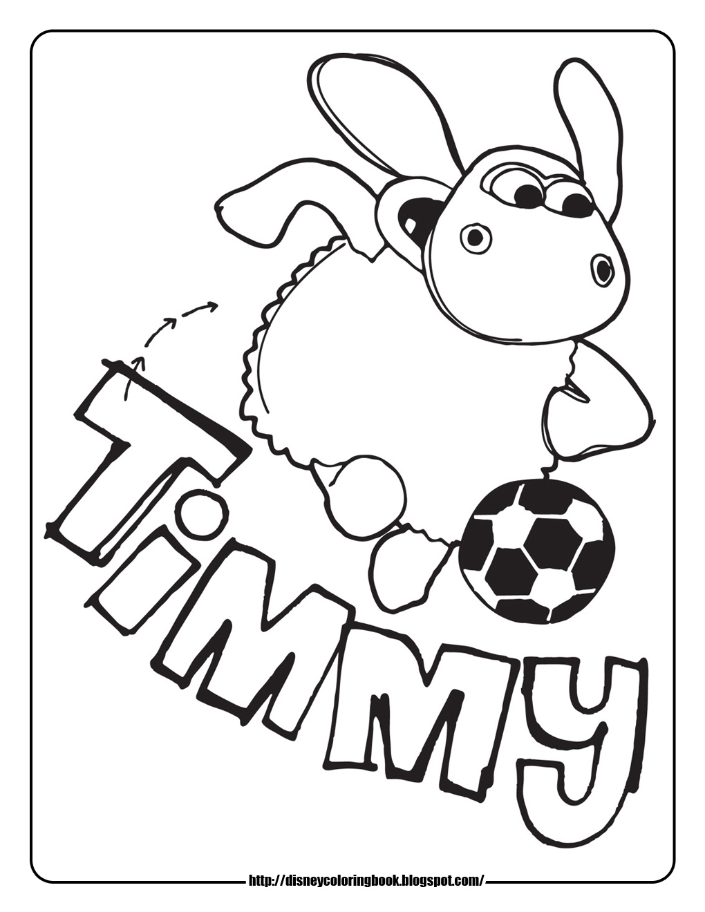 Timmy Time 1: Free Disney Coloring Sheets | Team colors