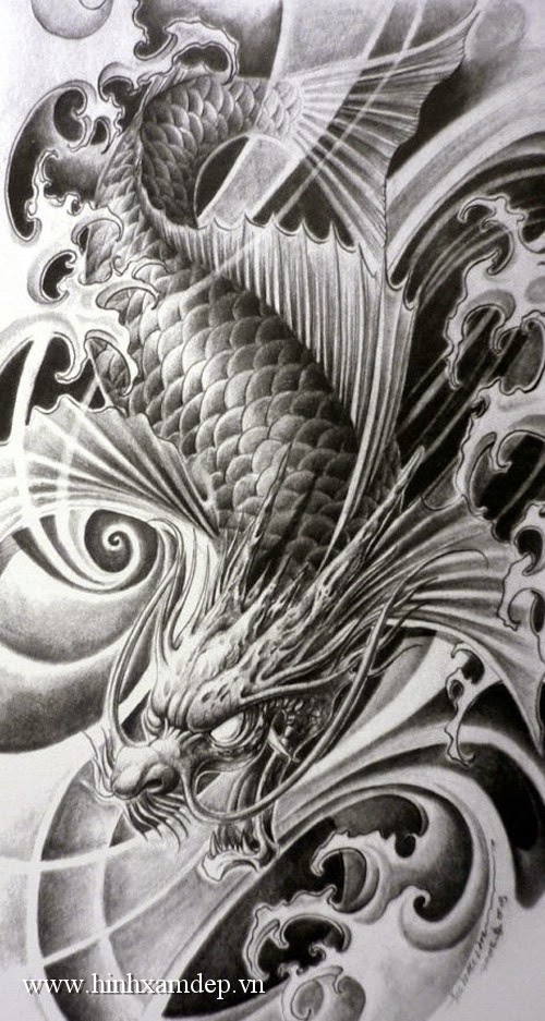 Hình xăm cá chép đẹp - 37