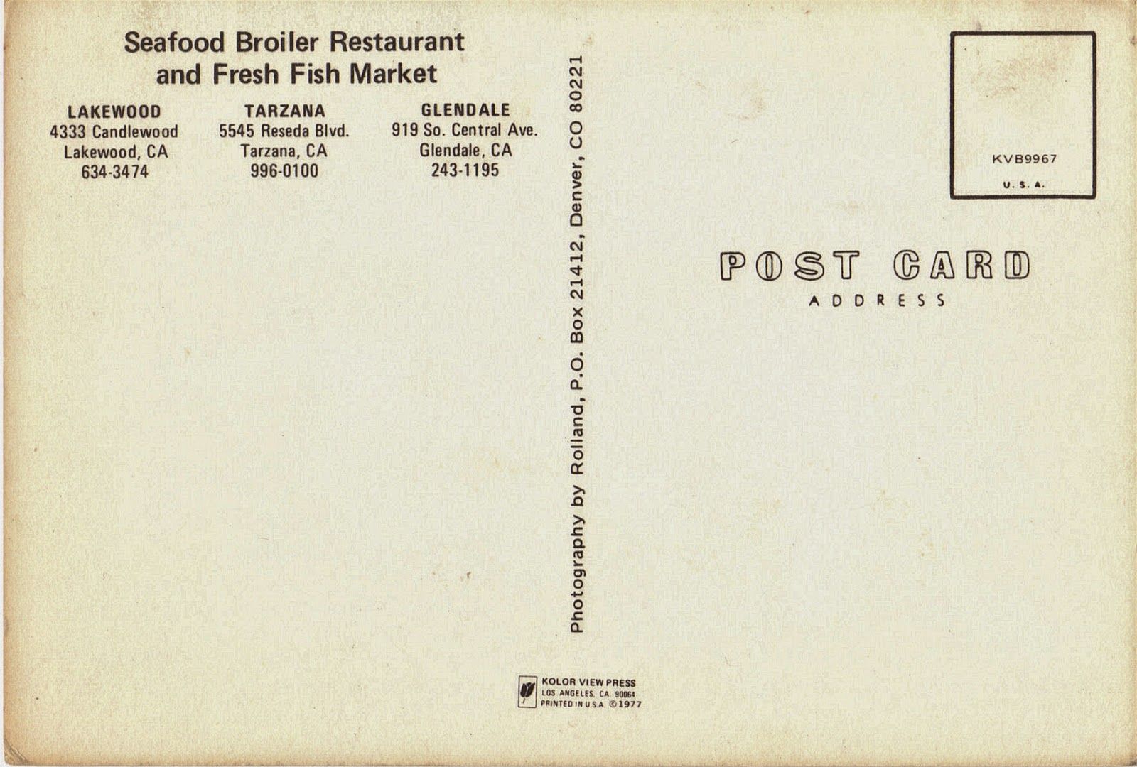 Seafood Broiler Restaurant and Fish Market in Glendale (Also Tarzana