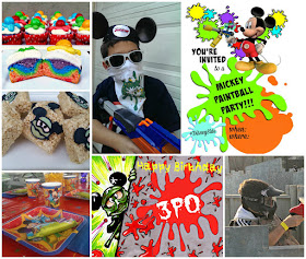 Mickey Paintball party