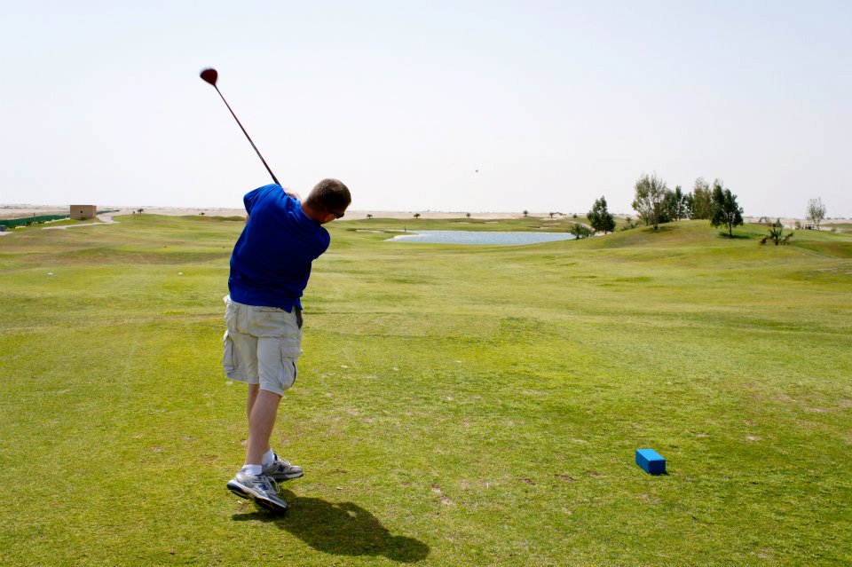 better together. Golfing in Kuwait.