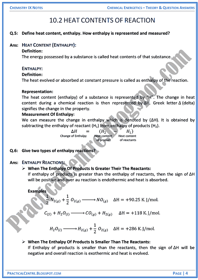 chemical-energetics-theory-and-question-answers-chemistry-ix