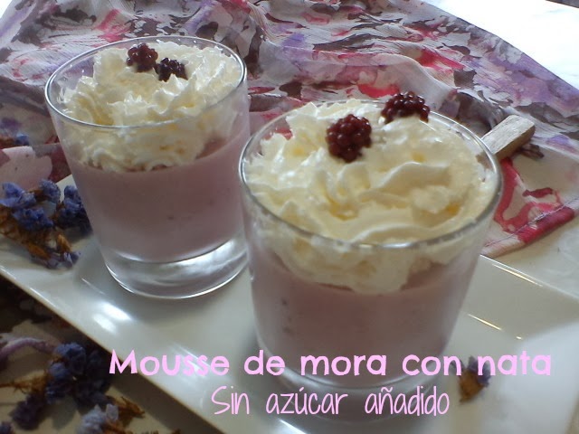Mousse De Mora Con Nata (sin Azúcar)
