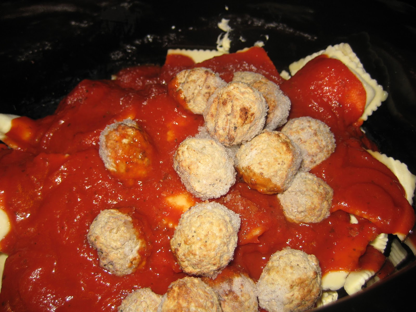 Baking Momma of Two Crock Pot Recipe Ravioli and Meatballs