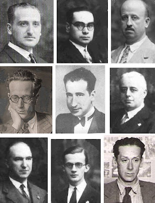 Algunos de los ajedrecistas participantes en el Torneo Nacional de Ajedrez Barcelona 1926