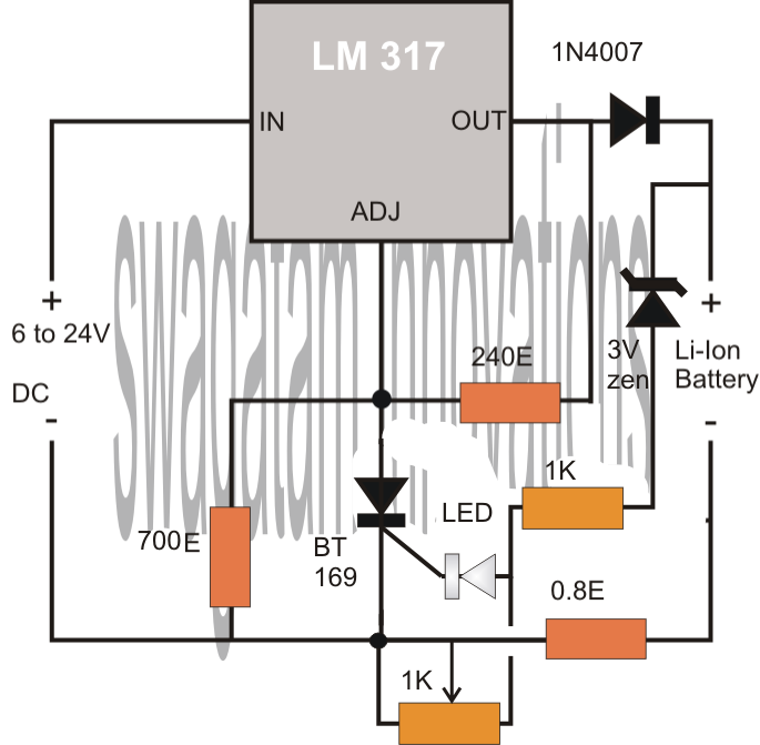 Simplest, Safest Li-Ion Battery Charger Circuit
