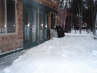 Duradek deck covered in snow