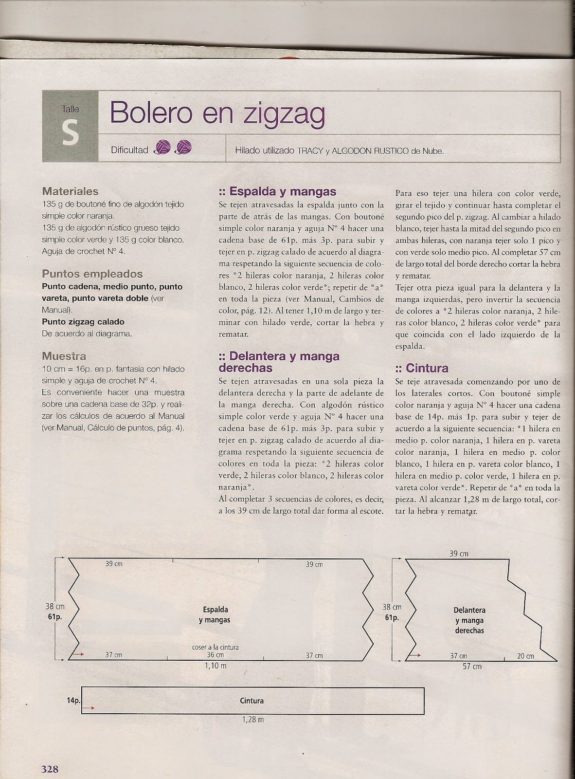 Bolero en zig zag tejido al crochet con patrones en español | Crochet y