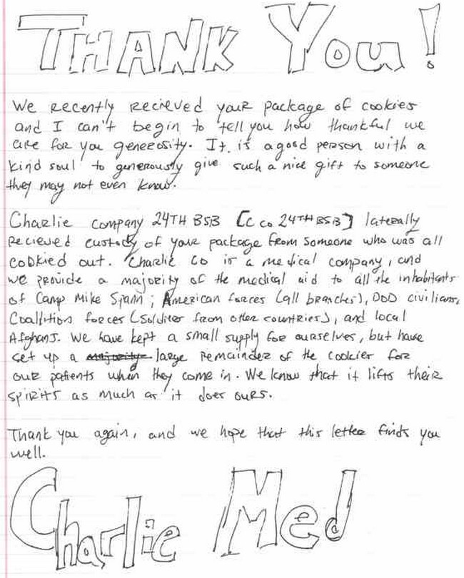 writing a letter to a soldier