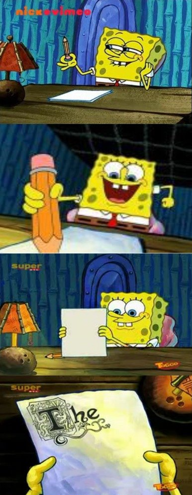 Spongebob writes an essay episode
