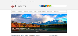 Directa Blogger Template is a Wordpress to Blogger Converted Simple Blogger Template