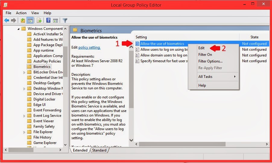 COMPUTERS AND OTHERS 'How To Enable Windows Biometric Framework' And