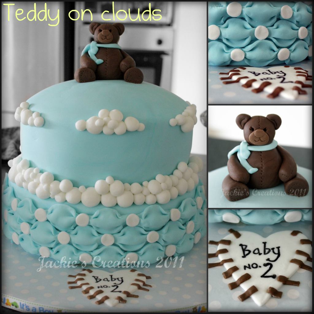 cloud baby shower cake