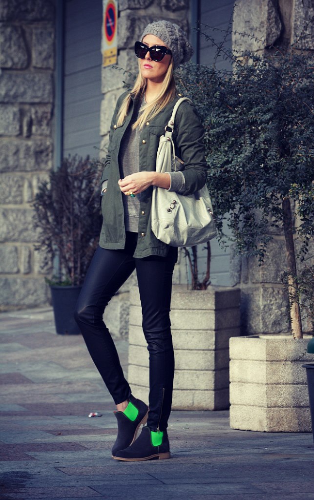 NEON BOOTS Black Dress Inspiration