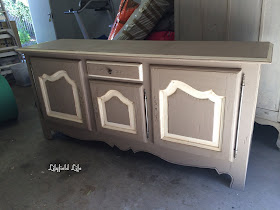 Hand painted vintage french oak sideboard by Lilyfield Life