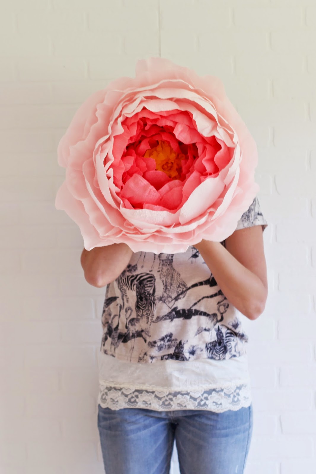 Beauty All Around Giant Italian Crepe Paper Peony