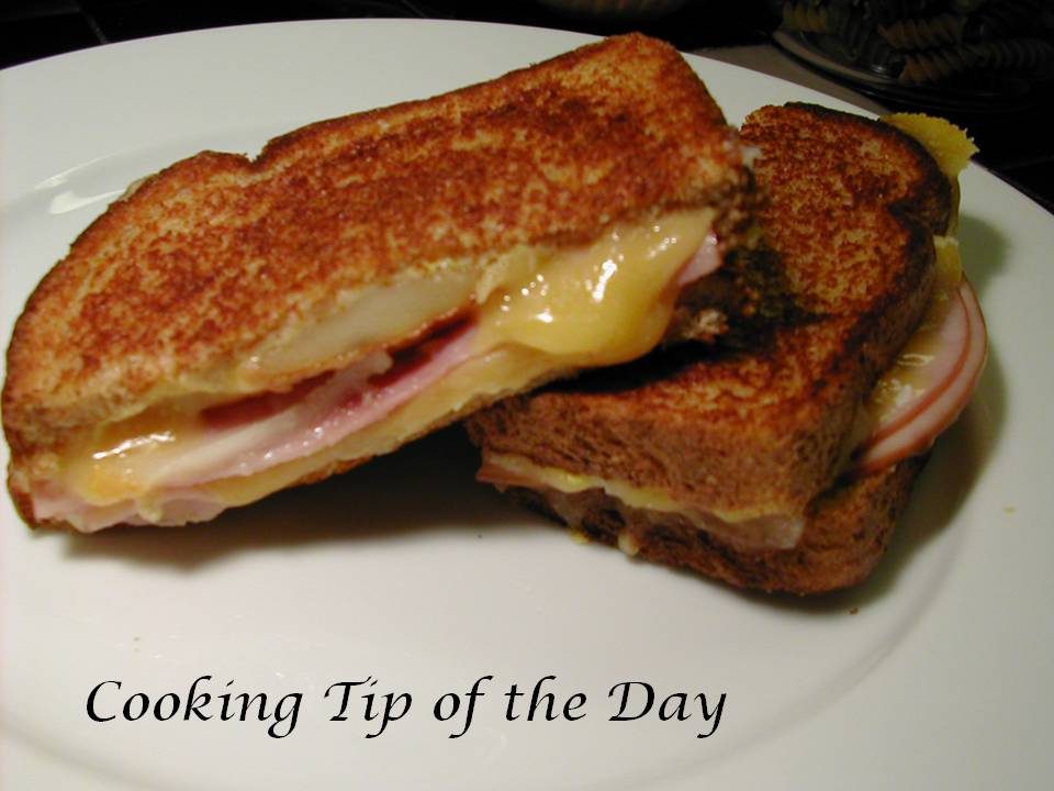 Cooking Tip of the Day Recipe Grilled Gouda Smoked Ham and Pear Sandwich