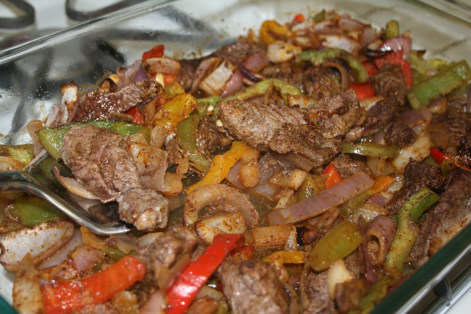 A Little Colorful Chaos {Recipe} Oven Baked Steak Fajitas