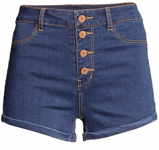 Model celana pendek denim dari H&M ($15) Model celana pendek denim dari H&M ($15)