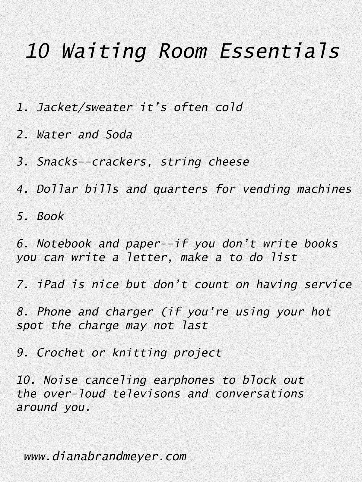 Pencildancers 10 Waiting Room Tips