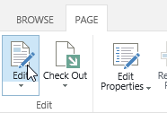 SharePoint edit page