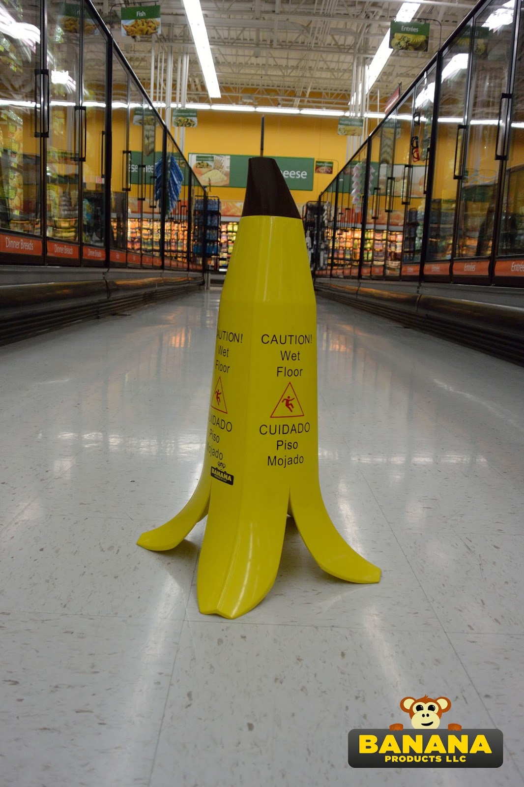 Wet Floor Sign Wet Floor Signs shaped like Banana Peels
