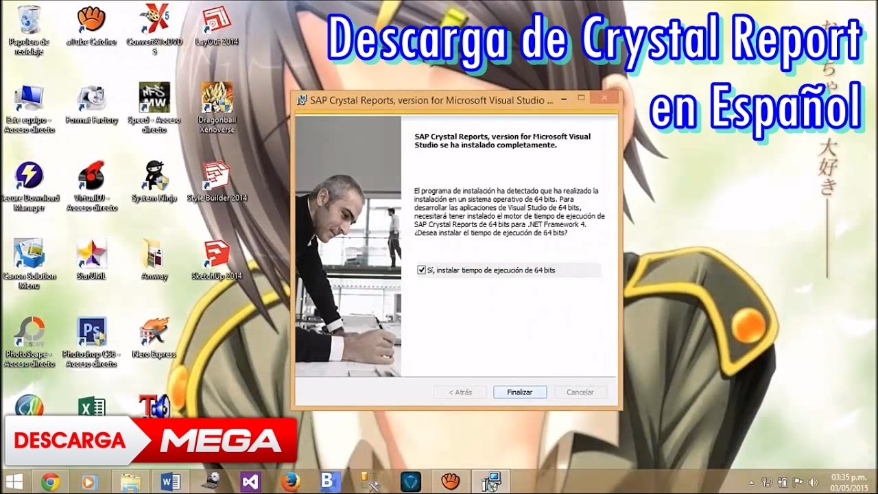 Crystal Reports para Visual Studio de 32 ó 64 bits