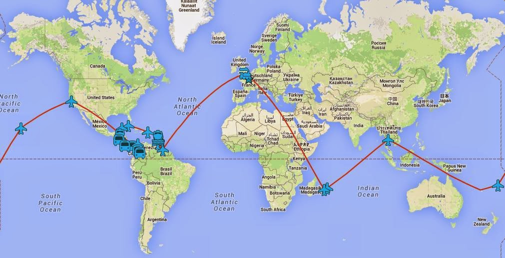 40,000 miles 15 countries 9 months Rum The World