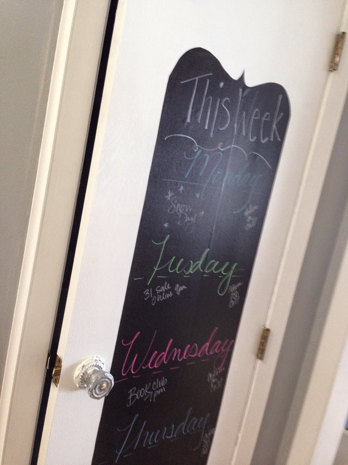 Chalkboard Pantry Door Update